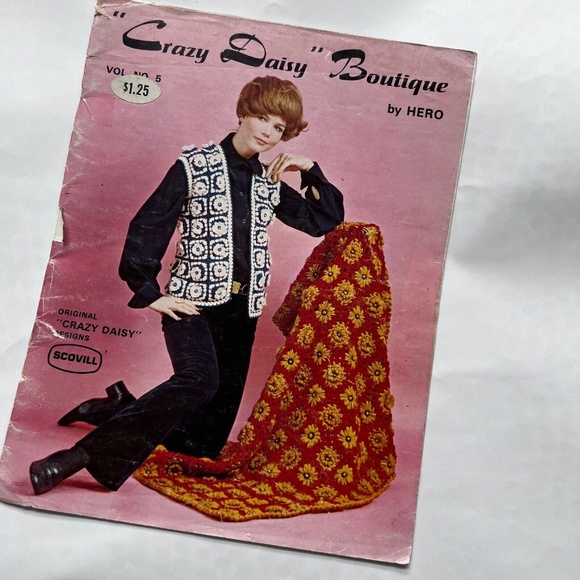 Crazy Daisy Boutique Vintage Pattern Booklet Skirt Top Dress Blanket Sweater 60s - Picture 1 of 9